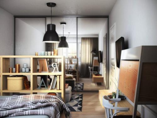 Фото 200+ дизайна однокомнатной квартиры 2022. Планировка однокомнатной квартиры 25 Фото 200+ дизайна однокомнатной квартиры 2022. Планировка однокомнатной квартиры 25