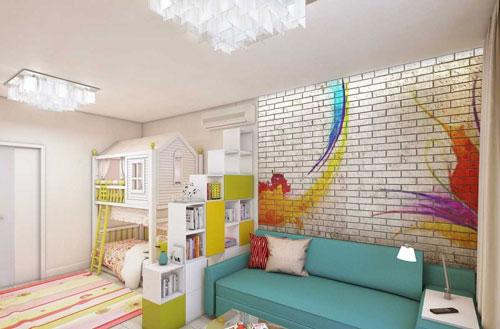 Зонирование 1-комнатной квартиры для семьи с ребенком. Детская зона в однокомнатной квартире: 50 идей с фото