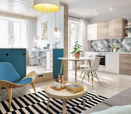 Использование перегородок в однокомнатной квартире. Преимущества и недостатки зонирования