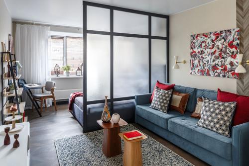 Использование перегородок в однокомнатной квартире. Преимущества и недостатки зонирования 23