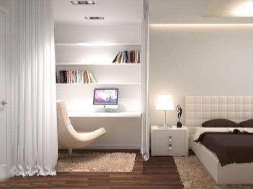 Спальня и гостиная в однушке. Гостиная спальня в однокомнатной квартире 01