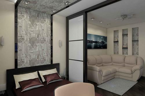 Дизайн зонирования однокомнатной квартиры. Принципы разделения 12 Дизайн зонирования однокомнатной квартиры. Принципы разделения 12