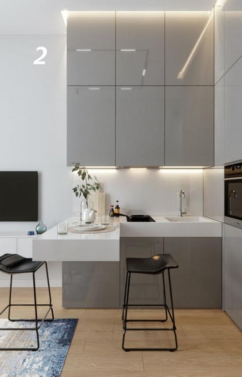 Кухня бежевая с серым. 105 самых стильных интерьеров кухни в серых тонах