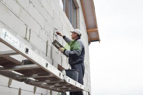 Технология облицовка стен из пеноблока кирпичом. Этапы работ 09