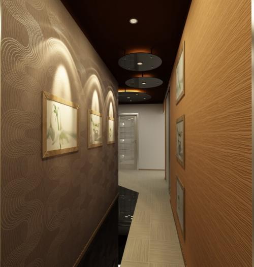 Как можно использовать иллюзию высоты для создания впечатления большего коридора.  Ярко выраженная фактурность отделочных материалов — особый способ расширения пространства
