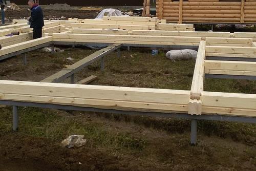 Первый венец дома из профилированного бруса. Сборка дома из бруса – укладка первого венца и стен