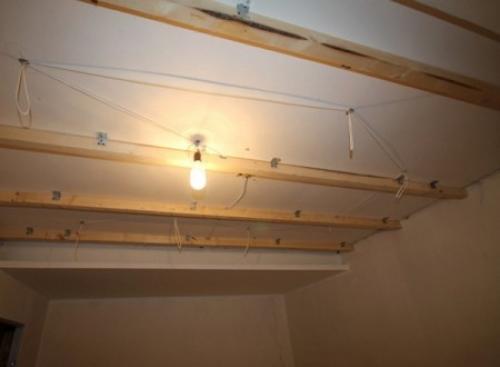 Деревянный каркас под гипсокартон на потолок. Материал для деревянного каркаса