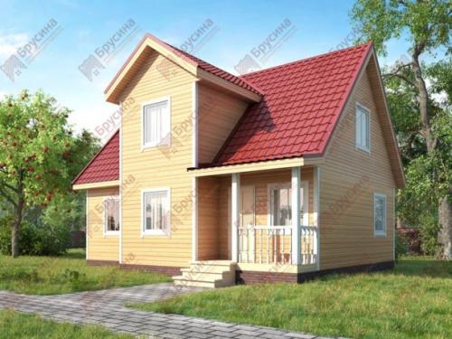 Дома из бруса проекты. №1. Проект «Аккуратный»