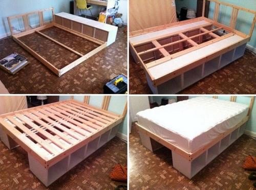 Как совместить рабочее пространство с хранением необходимых вещей в небольшом кабинете.  Создание супервместительного подиума