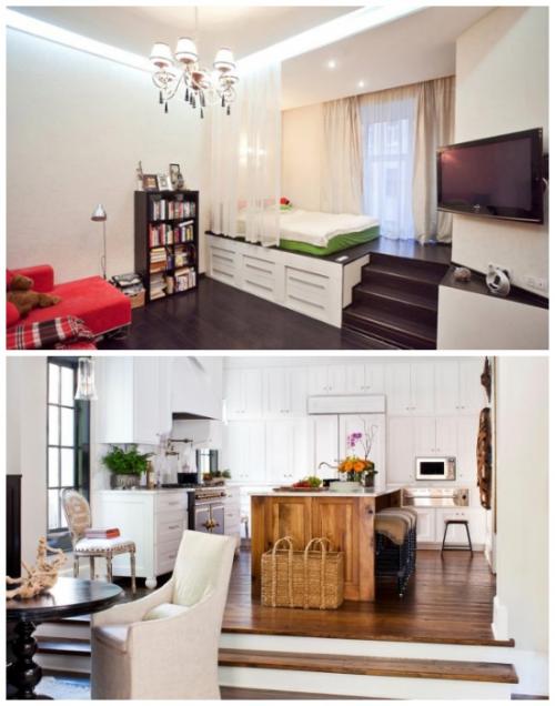 Как совместить рабочее пространство с хранением необходимых вещей в небольшом кабинете.  Создание супервместительного подиума