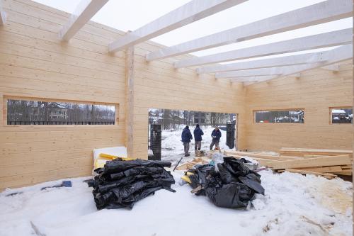 Клееный брус через 10 лет. 5 лет эксплуатации дома из клееного бруса