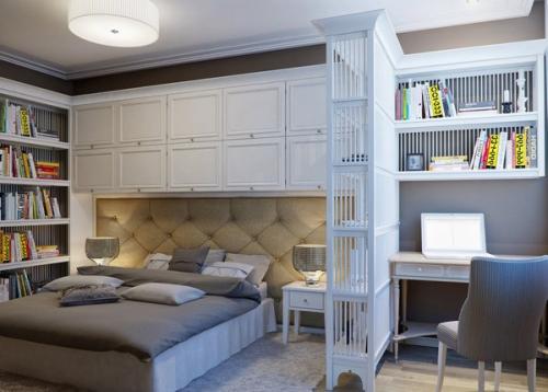 Как зонировать пространство, если кабинет совмещен с другой комнатой. Способы зонирования спальни-кабинета