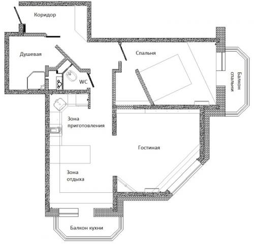 Как совместить план квартиры и схему электропроводки для общего вида. Пример разделения потребителей на линии