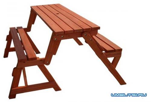 Как сделать лавку трансформер своими руками. Скамейка-стол трансформер своими руками: размеры, примеры