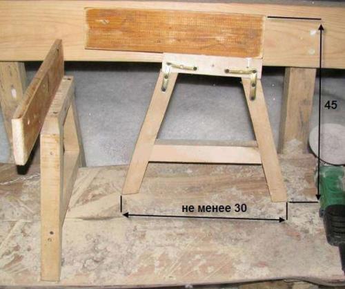 Лавка стол трансформер чертеж. Изготовление скамеек и ножек конструкции