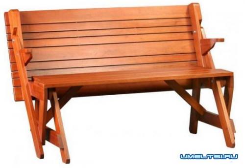Как сделать лавку трансформер своими руками. Скамейка-стол трансформер своими руками: размеры, примеры