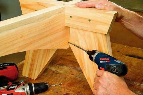 Чертежи скамеек своими руками. Простая садовая скамейка