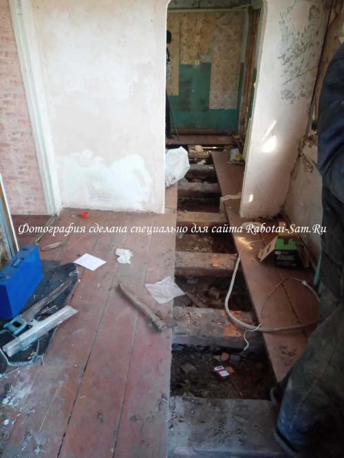 Замена деревянного пола в частном доме. Демонтаж старого деревянного пола своими руками