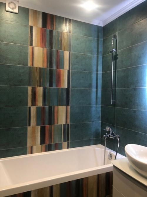 Долго подбирала плитку для своего санузла и наконец выбрала так сказать эксклюзивное сочетание. 01