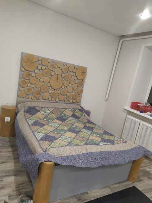 Супруг сделал подарок для меня и карапуза, кровать и колыбель.