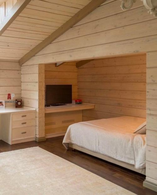 Мы представляем несколько практичных идей для организации помещения на мансардном этаже. 02