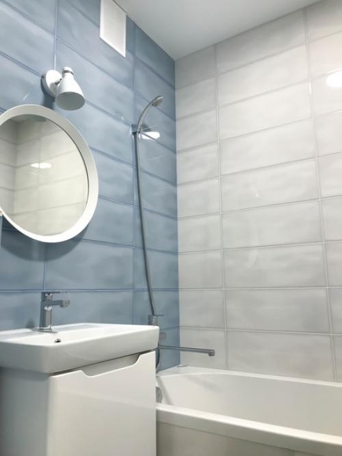 Мой санузел в сине белой расцветке. 01