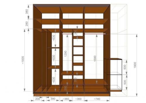 В квартире есть несколько вариантов оформления шкафов. 08