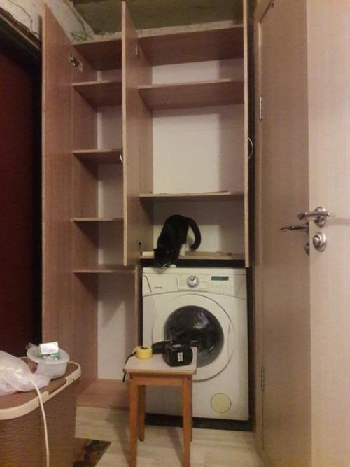 Супруга поставила задачу, чтобы я сделал в дом шкаф для хранения заготовок и прочих мелочей. 05