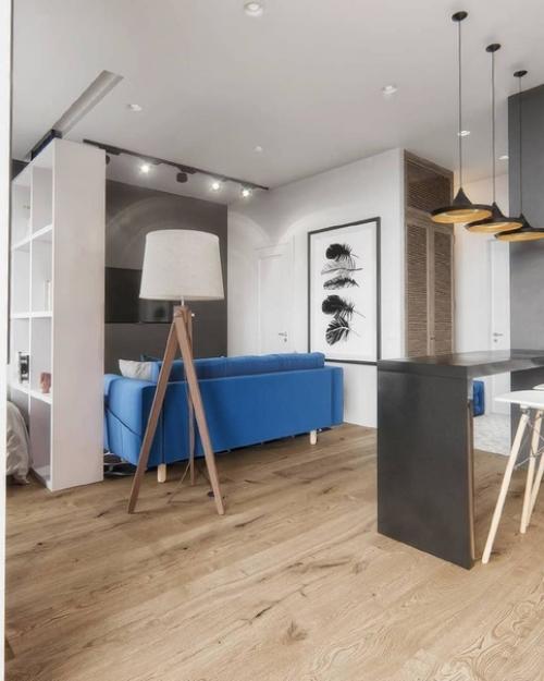 Однокомнатная квартира с яркими акцентами. 02