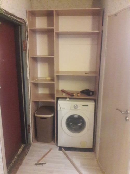 Супруга поставила задачу, чтобы я сделал в дом шкаф для хранения заготовок и прочих мелочей. 03