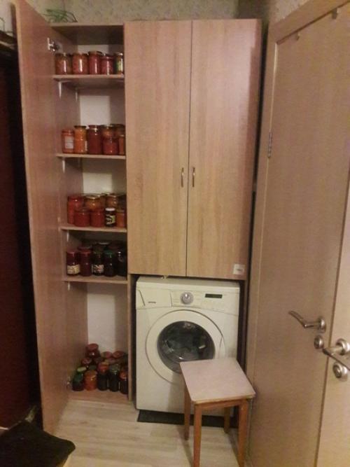 Супруга поставила задачу, чтобы я сделал в дом шкаф для хранения заготовок и прочих мелочей. 07