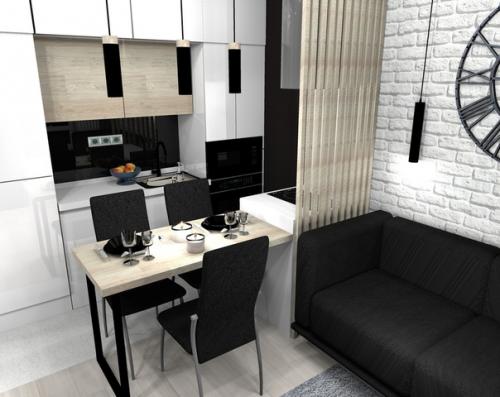 Дизайн квартиры - студии в современном стиле. 04