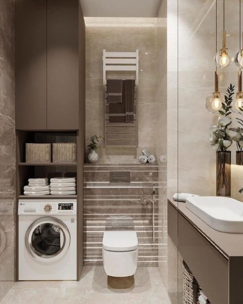 Шикарный дизайн санузла.  