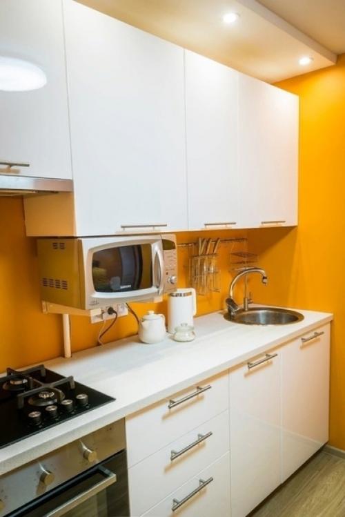 Сделали ремонт на кухне, очень хотели сделать какой-то яркий акцент, и вот что у нас вышло. 01