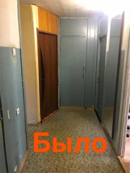 Уже давно было пора обновить прихожую комнату, и вот мы засняли, что было до и какой результат.