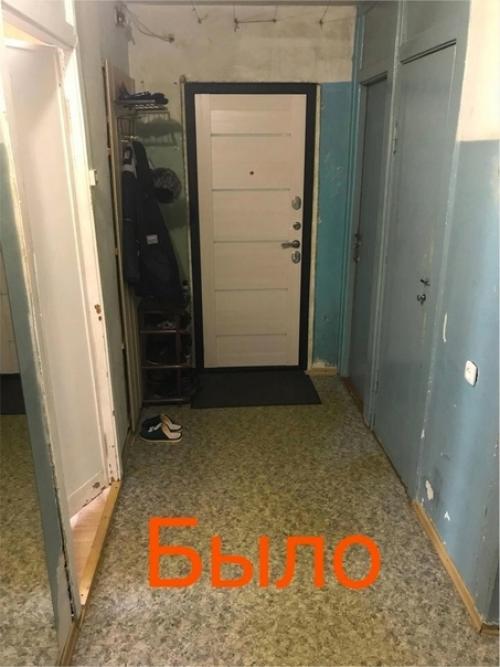 Уже давно было пора обновить прихожую комнату, и вот мы засняли, что было до и какой результат. 01