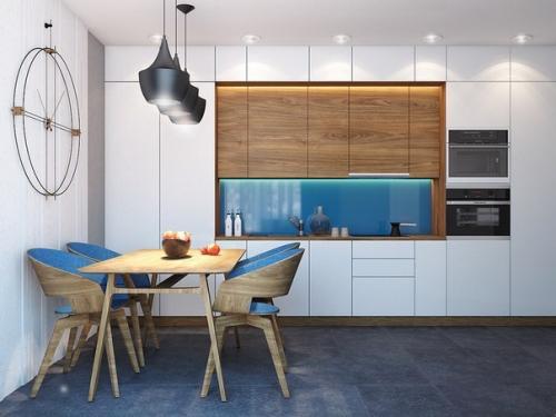 Вариант оформления однокомнатной квартиры с яркими акцентами. 08