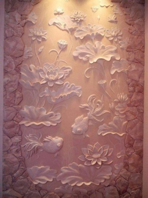 Решила попробовать украсить стену лепниной и результат превзошел все мои ожидания. 02