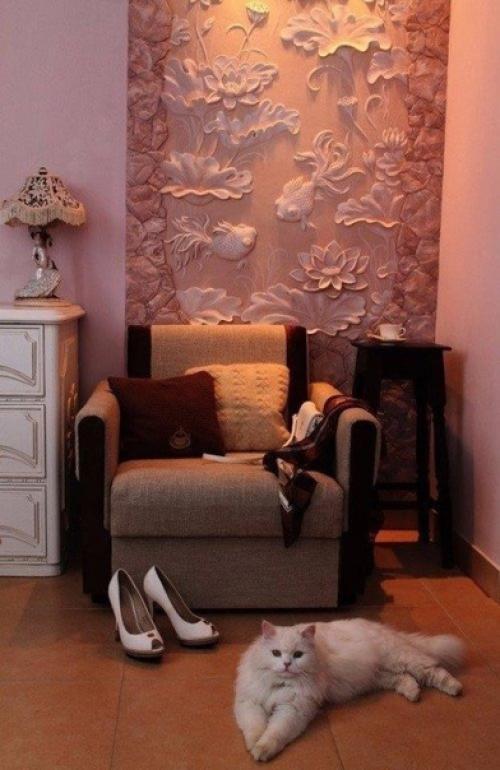 Решила попробовать украсить стену лепниной и результат превзошел все мои ожидания. 01