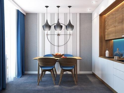 Вариант оформления однокомнатной квартиры с яркими акцентами. 04