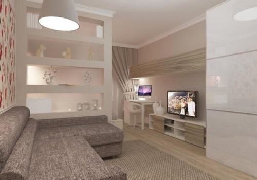 Самое простое и интересное зонирование в однокомнатной квартире. 03