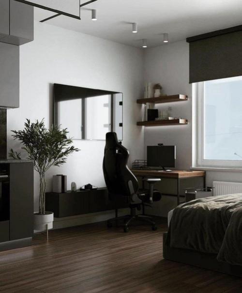 Немного брутальности в интерьере - это то, что подойдет холостяку! 03