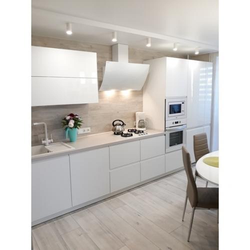 Приятный цвет кухни после ремонта. 01