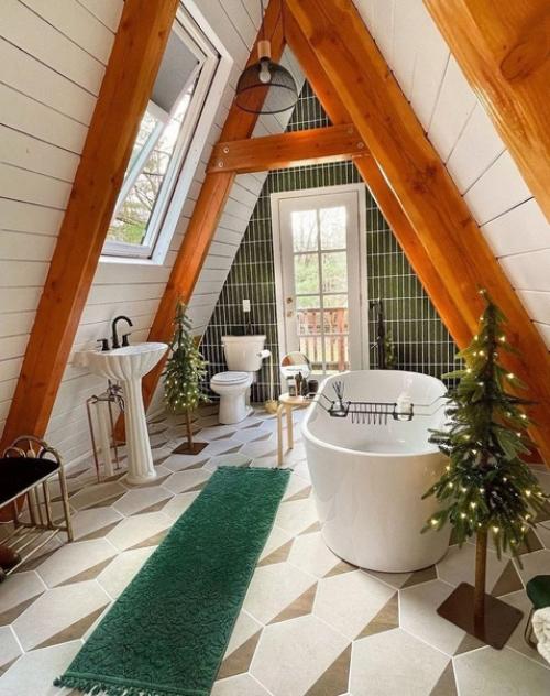 Это было невероятное преображение чердачного помещения - результатом стала идеальная ванная комната. 03