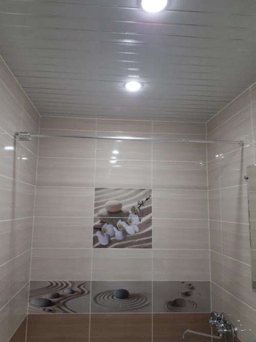 Наш ремонт.  В совмещенном санузле.  