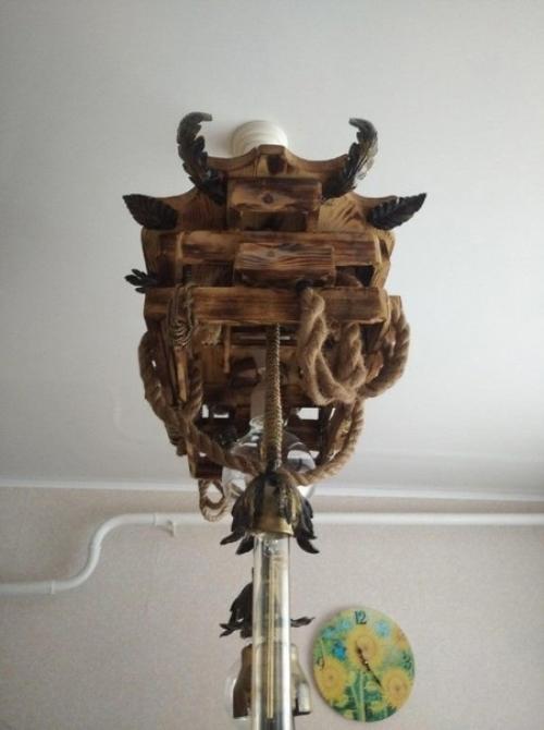 Люстра из подручных материалов. 01