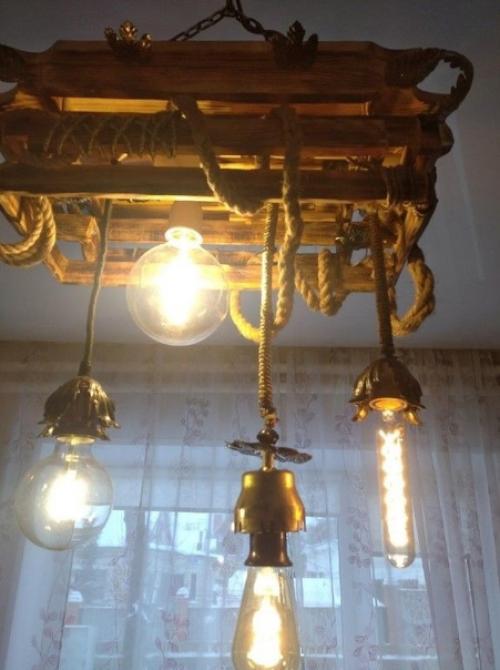Люстра из подручных материалов. 03