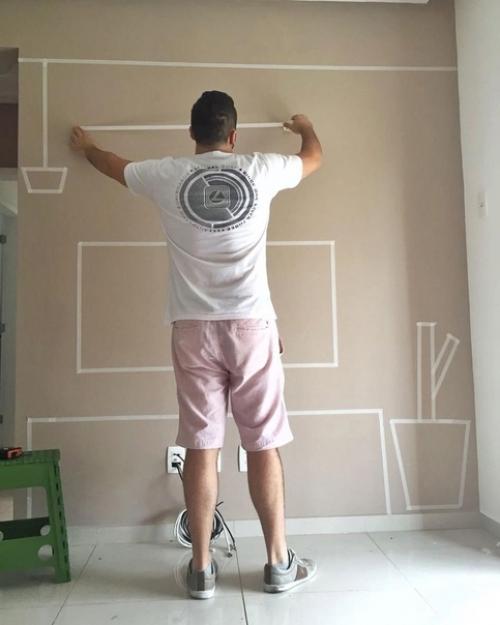 Вот такая тв зона у нас в квартире получилась.