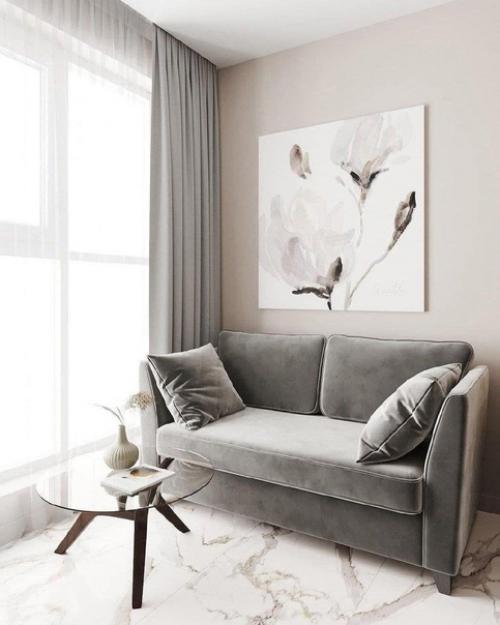 В однокомнатной квартире выполнен очень светлый и привлекательный ремонт. 02