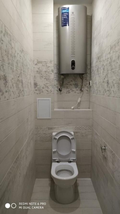 Вот такой ремонт нам сделали ванной и туалета.